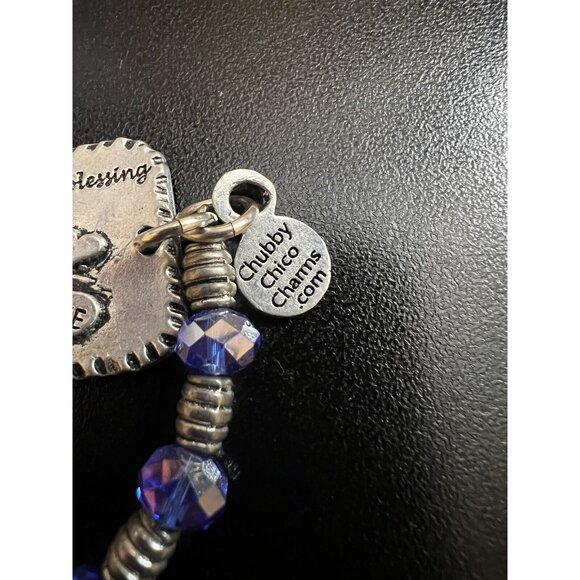 Chubby Chico Charms Handmade Blue & Silver Beaded NIECE Bracelet - Picture 4 of 7